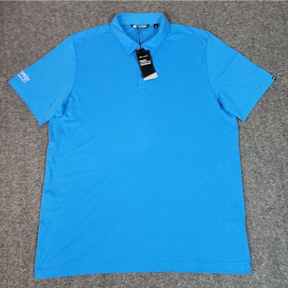 Travis Mathew Oceanside Solid Polo Mens 2XL Blue Pima Cotton  Golf Ambridge NWT